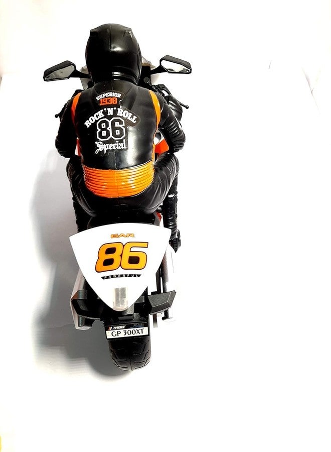 Brighterbee Remote Control R1 Motorbike Toy with Light and Sound, 360 Degree Rotation, Multicolor - Image 3